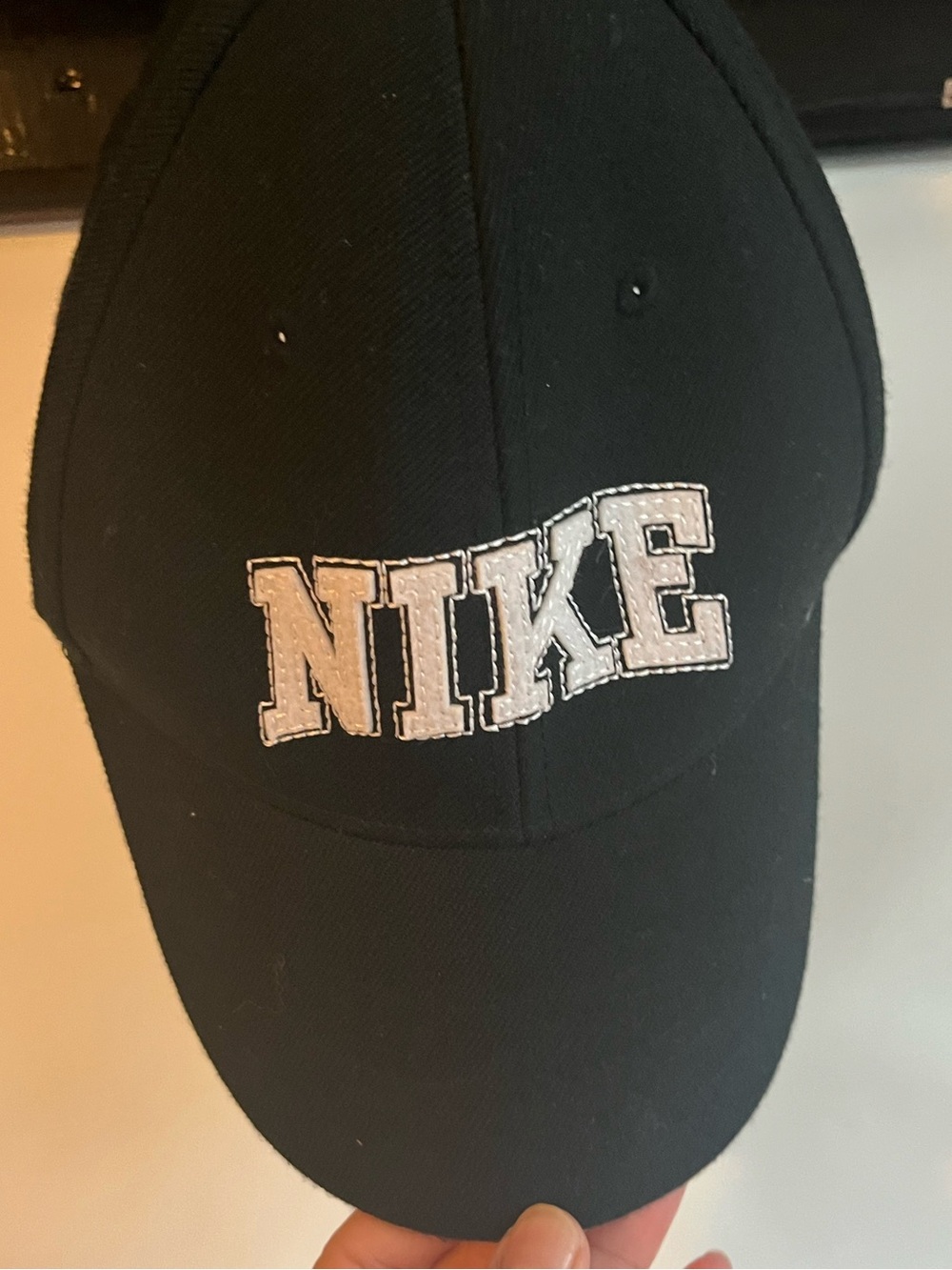Nike Black Cap with White Embroidered NIKE Patch